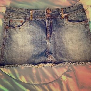 Distressed Mini Skirt